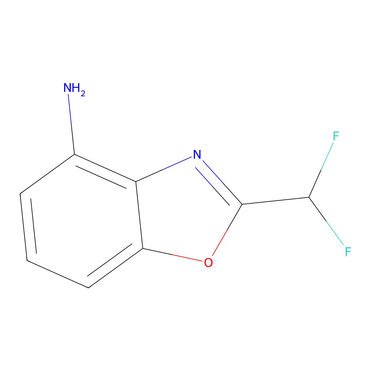 2-(Difluoromethyl)benzo[d]oxazol-4-amine molecular structure, CAS 1159528-43-4