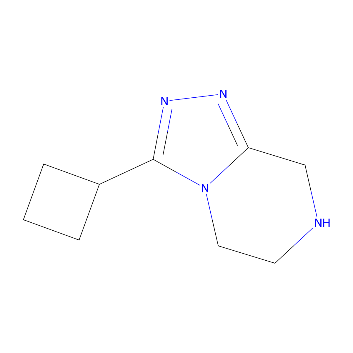 3-Cyclobutyl-5,6,7,8-tetrahydro-[1,2,4]triazolo[4,3-A]pyrazine molecular structure, CAS 1159530-85-4