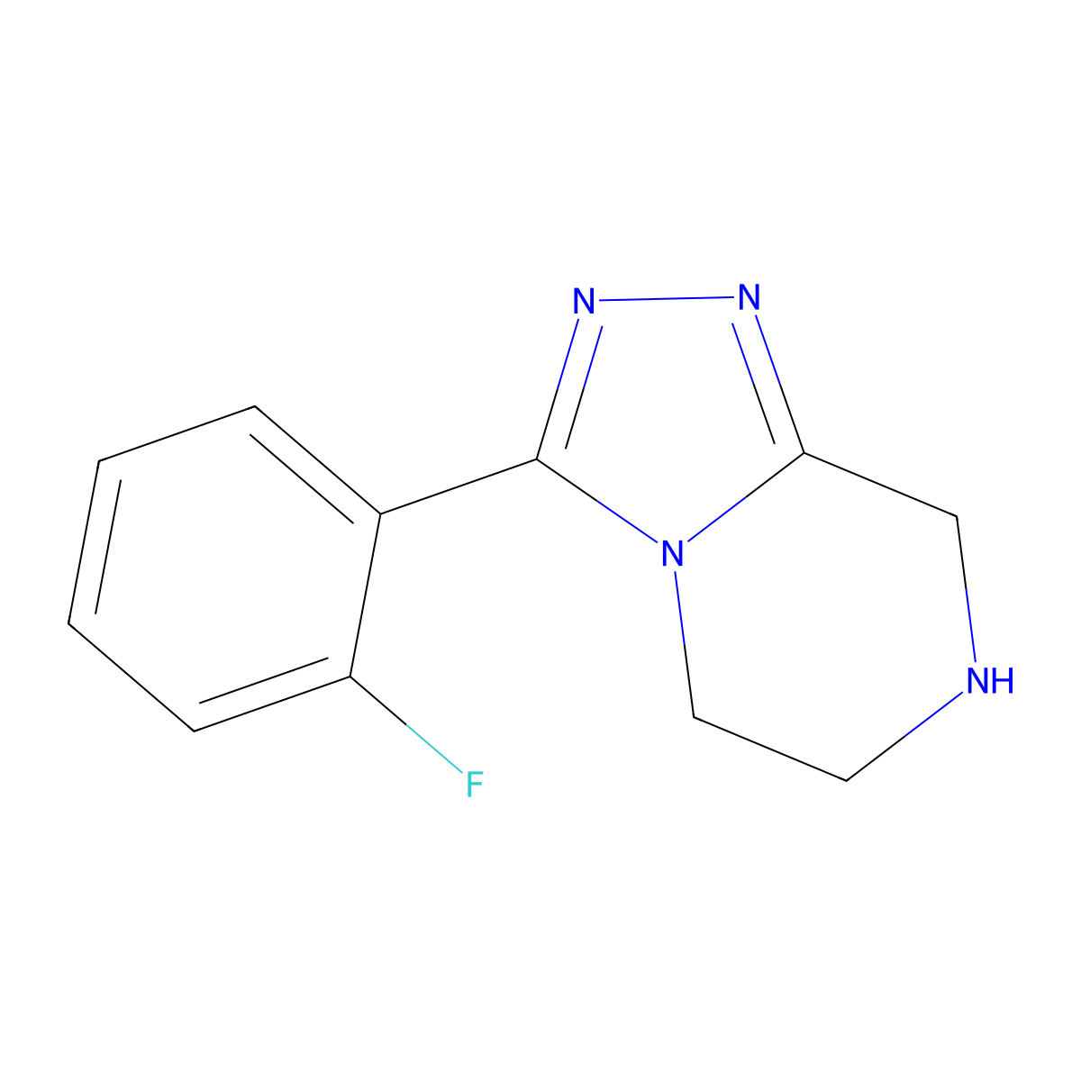 3-(2-Fluorophenyl)-5,6,7,8-tetrahydro-[1,2,4]triazolo[4,3-a]pyrazine molecular structure, CAS 1159530-94-5