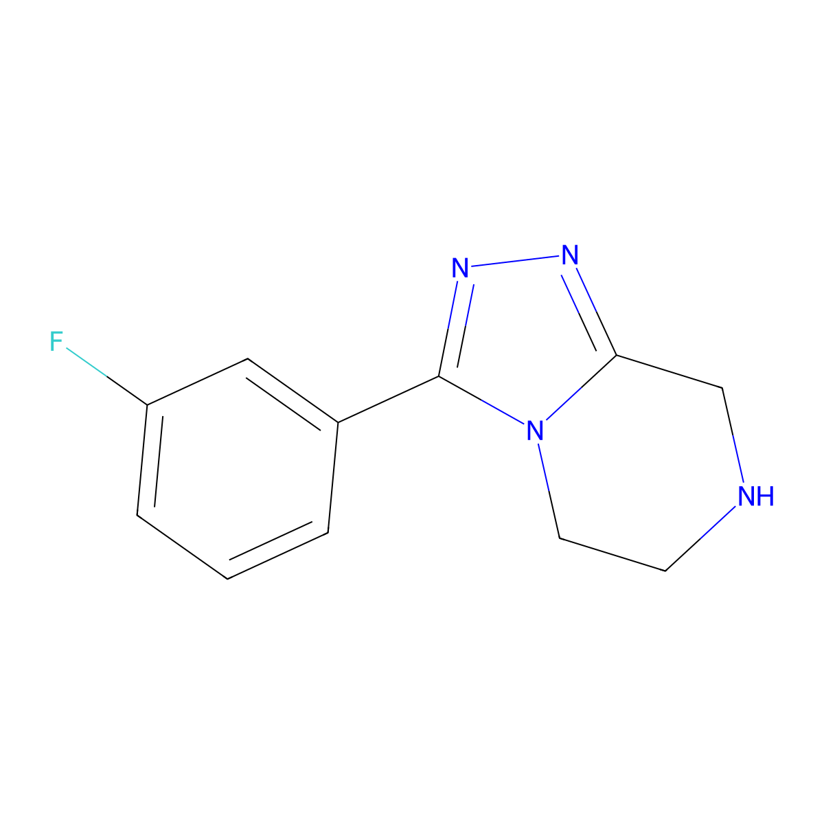 3-(3-Fluorophenyl)-5,6,7,8-tetrahydro-1,2,4-triazolo[4,3-a]pyrazine molecular structure, CAS 1159530-96-7