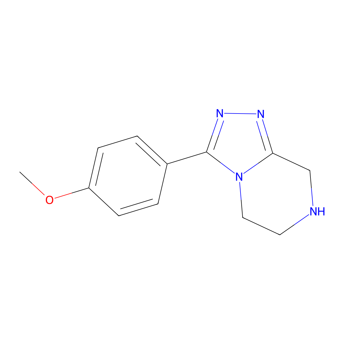 3-(4-Methoxyphenyl)-5,6,7,8-tetrahydro[1,2,4]triazolo[4,3-a]pyrazine molecular structure, CAS 1159531-88-0