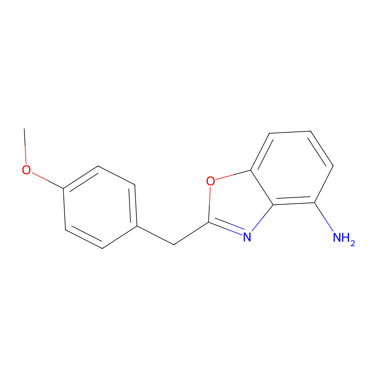 2-[(4-Methoxyphenyl)methyl]-1,3-benzoxazol-4-amine molecular structure, CAS 1159537-18-4