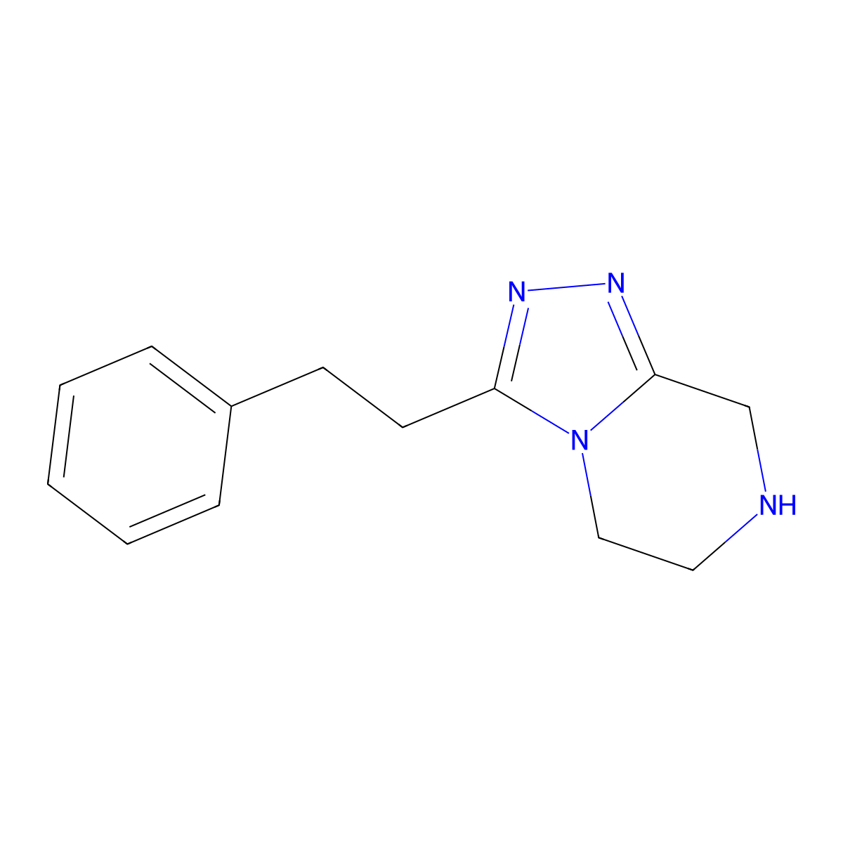 3-Phenethyl-5,6,7,8-tetrahydro-[1,2,4]triazolo[4,3-a]pyrazine molecular structure, CAS 1159542-70-7