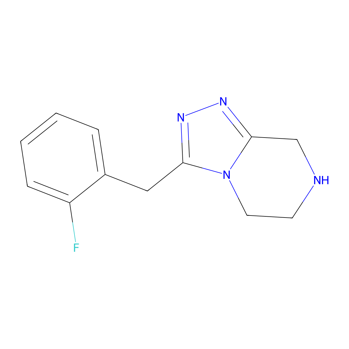 3-[(2-fluorophenyl)methyl]-5H,6H,7H,8H-[1,2,4]triazolo[4,3-a]pyrazine molecular structure, CAS 1159542-76-3