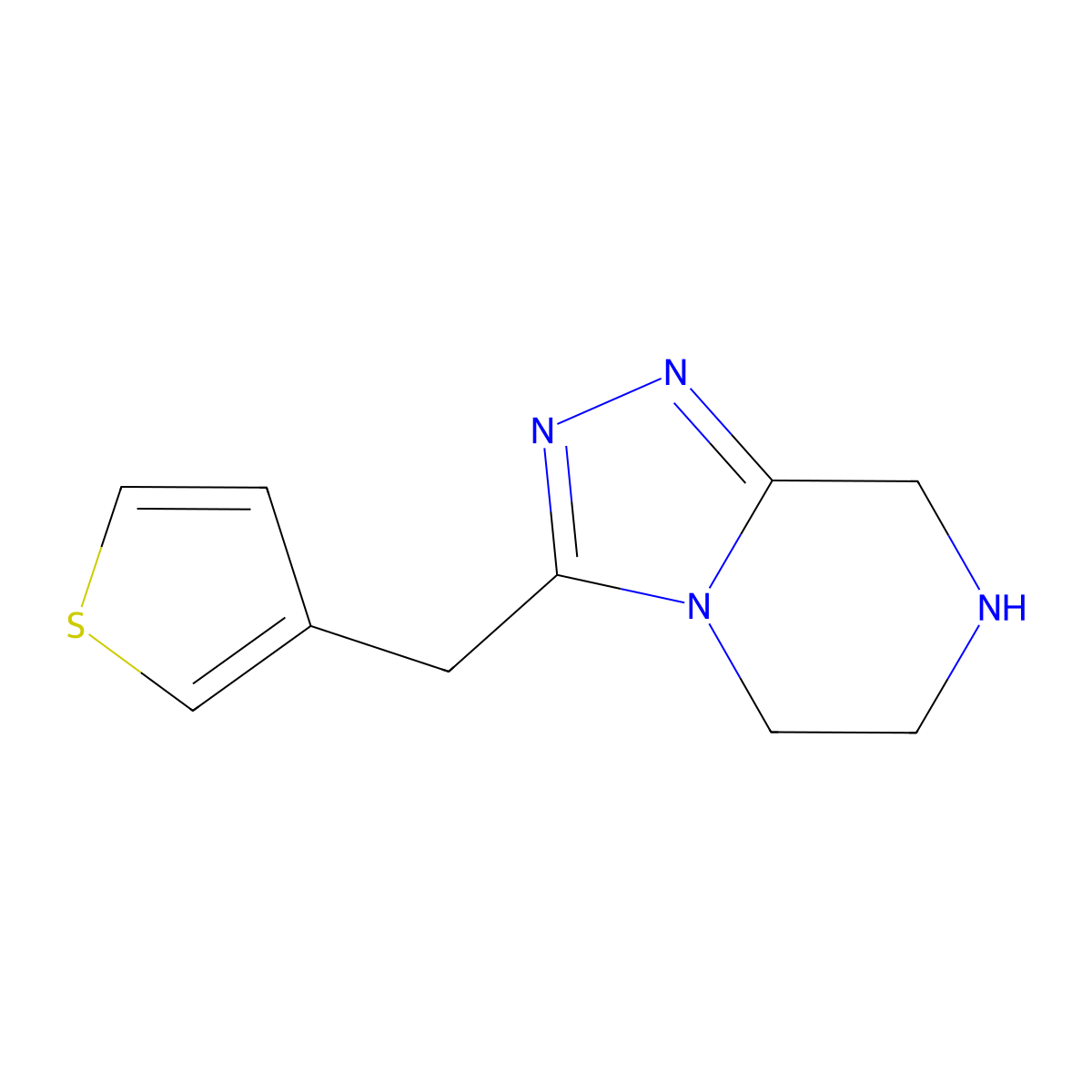 3-[(thiophen-3-yl)methyl]-5H,6H,7H,8H-[1,2,4]triazolo[4,3-a]pyrazine molecular structure, CAS 1159542-79-6