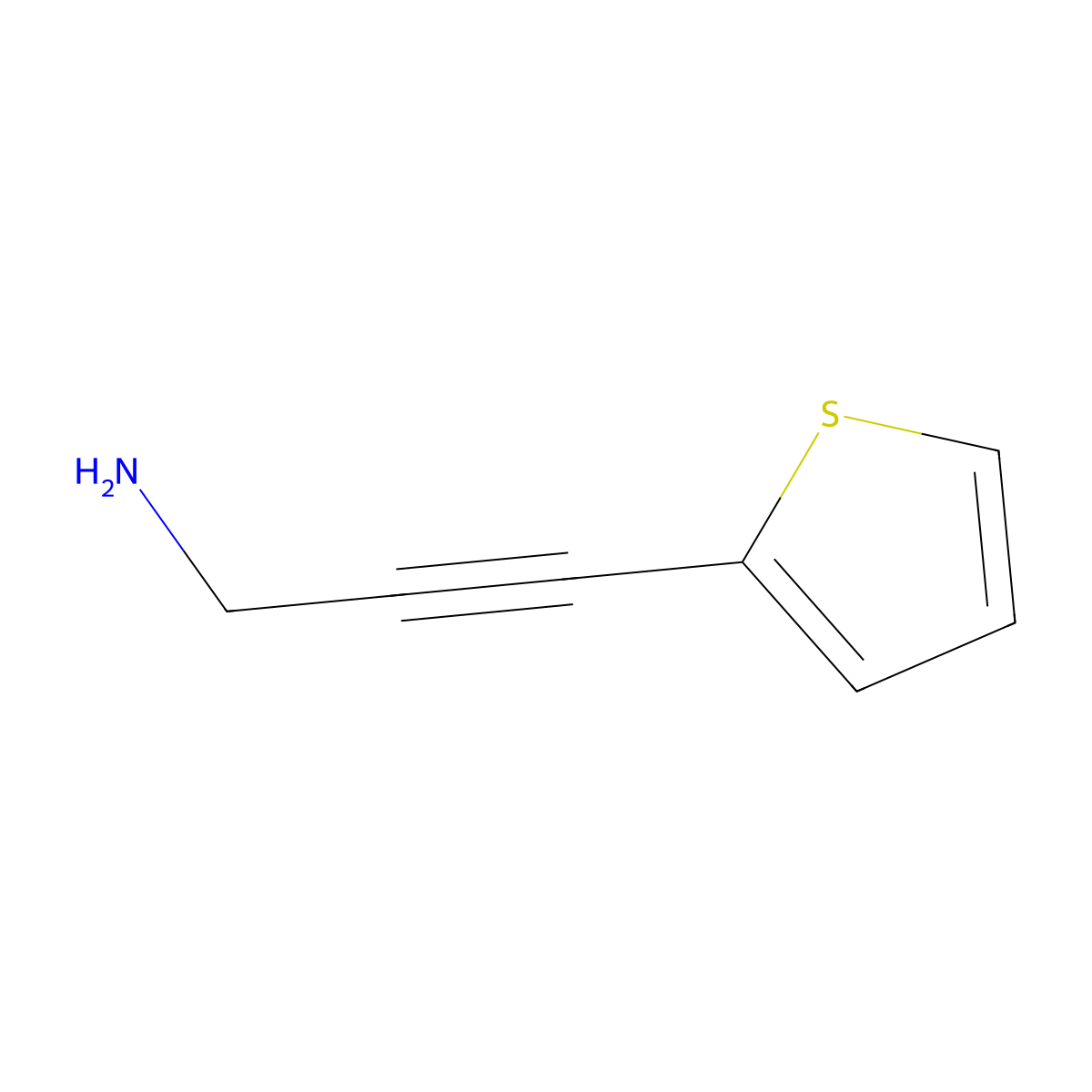 3-(Thiophen-2-yl)prop-2-yn-1-amine molecular structure, CAS 115955-62-9