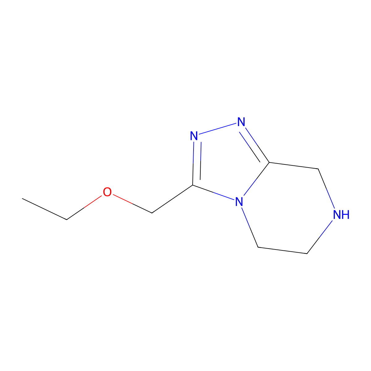 3-(ethoxymethyl)-5H,6H,7H,8H-[1,2,4]triazolo[4,3-a]pyrazine molecular structure, CAS 1159553-40-8