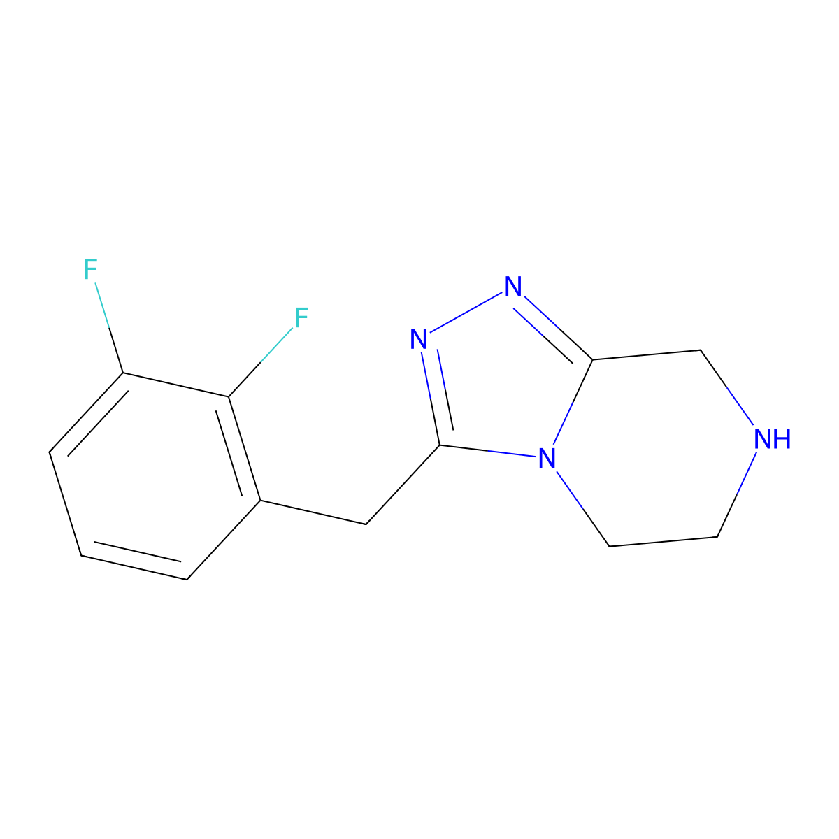 3-[(2,3-difluorophenyl)methyl]-5H,6H,7H,8H-[1,2,4]triazolo[4,3-a]pyrazine molecular structure, CAS 1159553-64-6