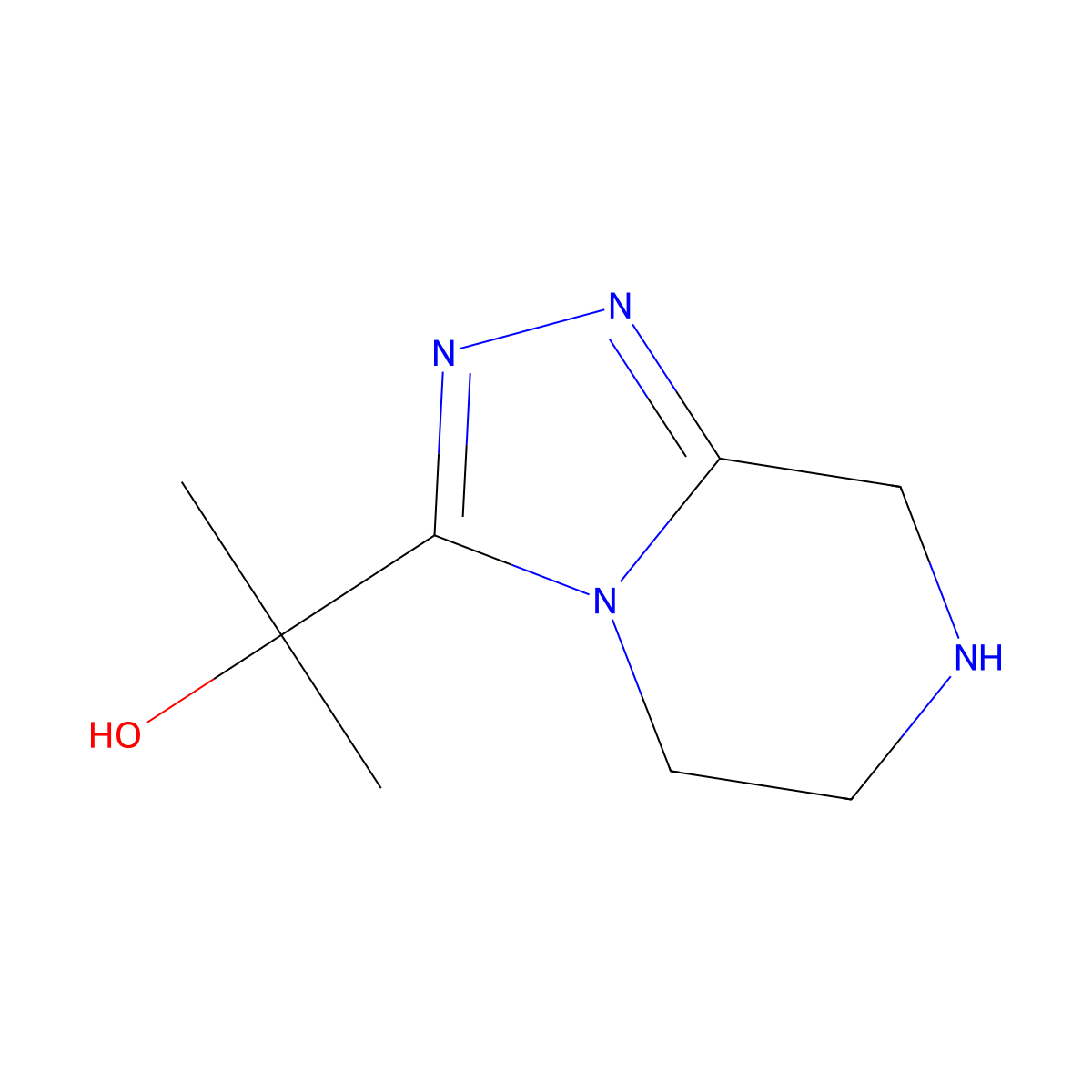 2-{5H,6H,7H,8H-[1,2,4]triazolo[4,3-a]pyrazin-3-yl}propan-2-ol molecular structure, CAS 1159554-01-4