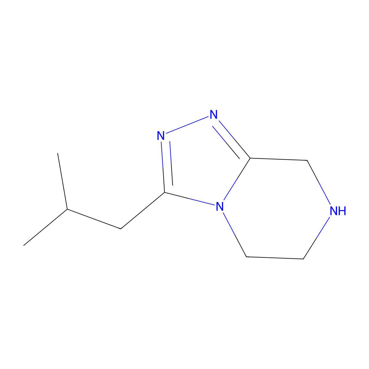 3-(2-methylpropyl)-5H,6H,7H,8H-[1,2,4]triazolo[4,3-a]pyrazine molecular structure, CAS 1159554-19-4