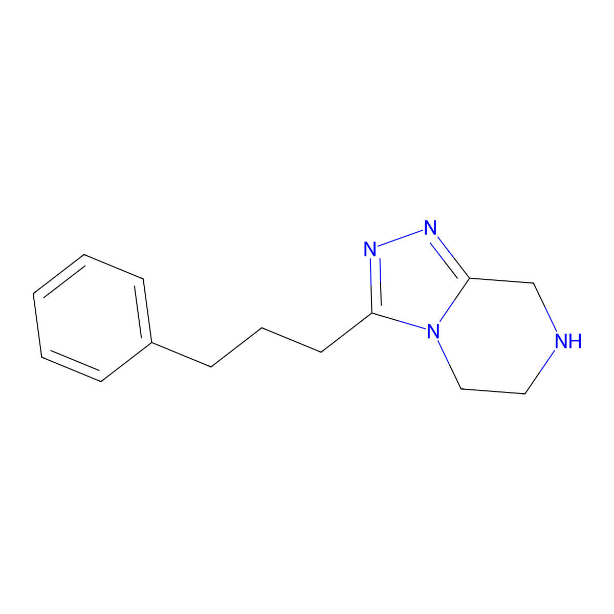 3-(3-phenylpropyl)-5H,6H,7H,8H-[1,2,4]triazolo[4,3-a]pyrazine molecular structure, CAS 1159554-75-2