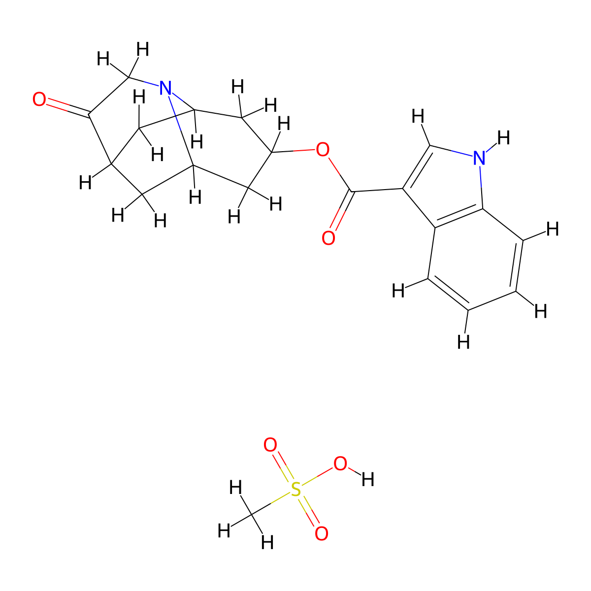 Anzemet hydrate molecular structure, CAS 115956-13-3