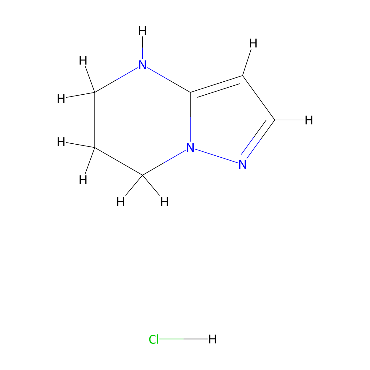 4,5,6,7-Tetrahydropyrazolo[1,5-a]pyrimidine hydrochloride molecular structure, CAS 1159599-92-4