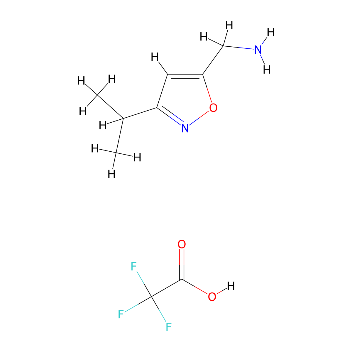 5-Aminomethyl-3-isopropylisoxazole TFA salt molecular structure, CAS 1159599-97-9