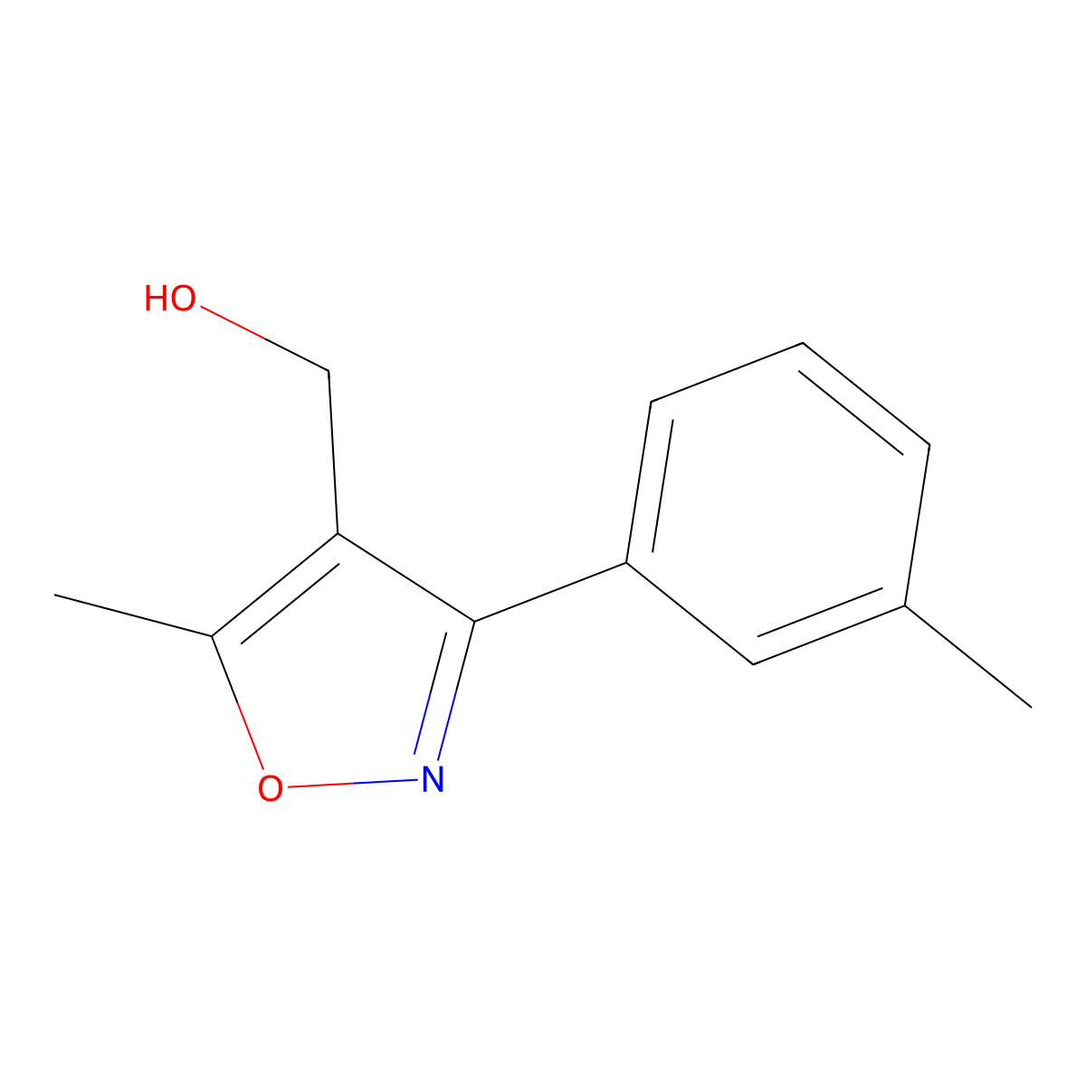 (5-Methyl-3-(m-tolyl)isoxazol-4-yl)methanol molecular structure, CAS 1159602-00-2