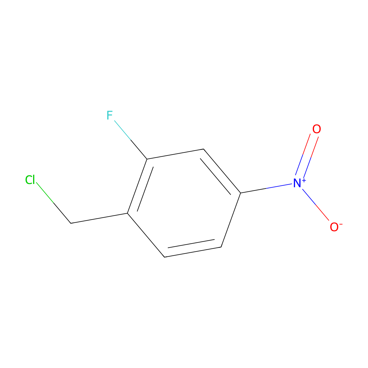 1-(Chloromethyl)-2-fluoro-4-nitrobenzene molecular structure, CAS 1159607-50-7