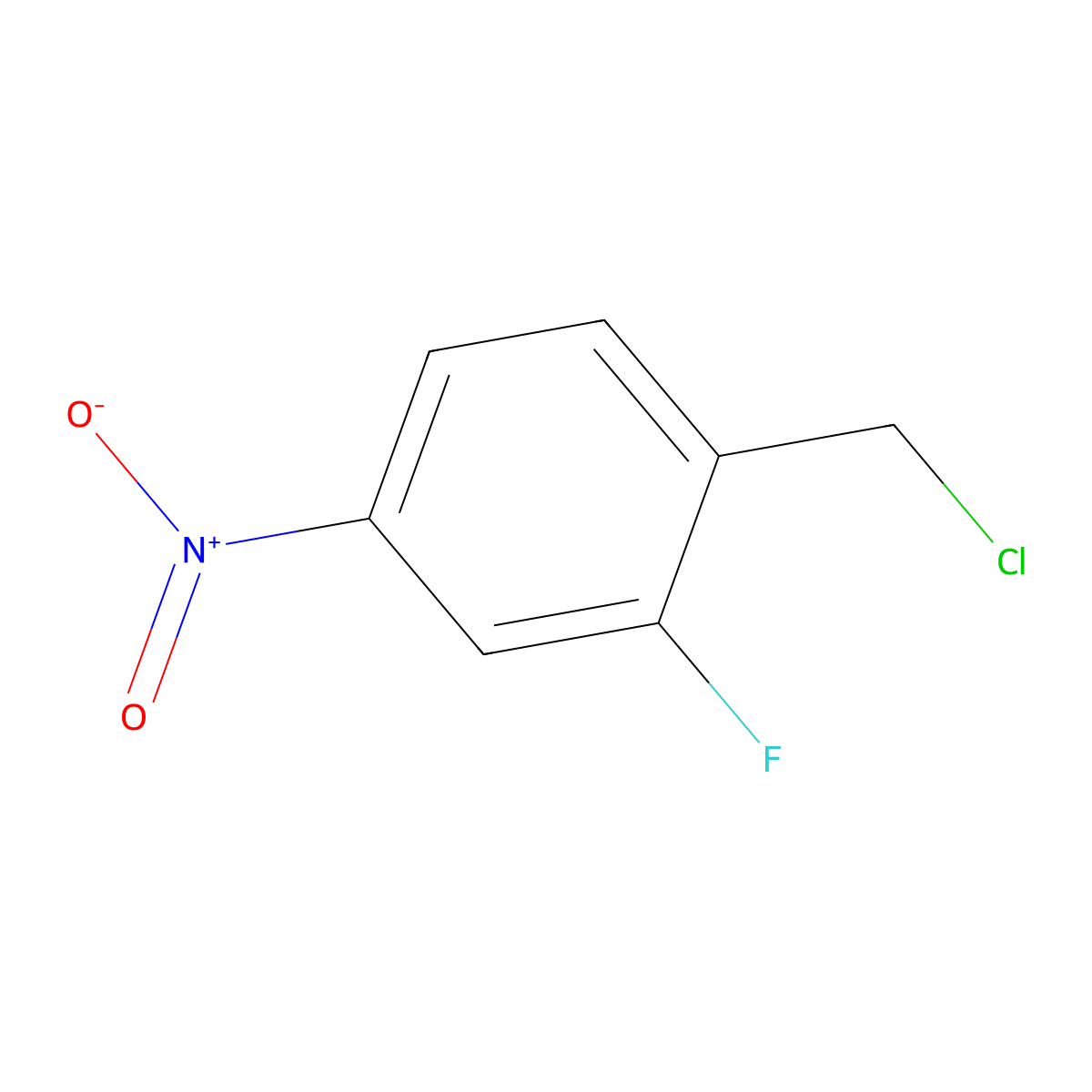1-(Chloromethyl)-2-fluoro-4-nitrobenzene molecular structure, CAS 1159607-50-7