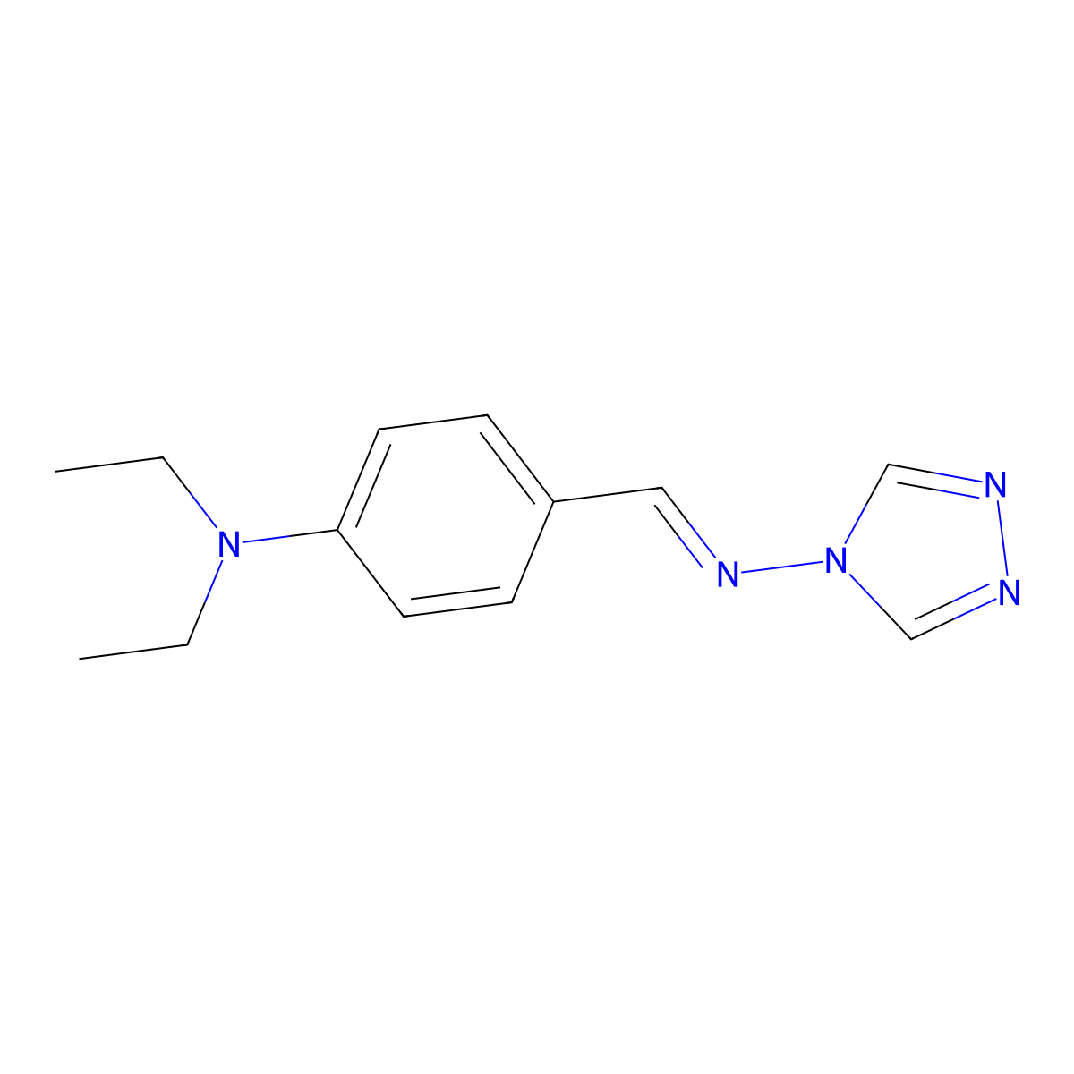 [N(E)]-N-{[4-(Diethylamino)phenyl]methylidene}-4H-1,2,4-triazol-4-amine molecular structure, CAS 1159652-53-5