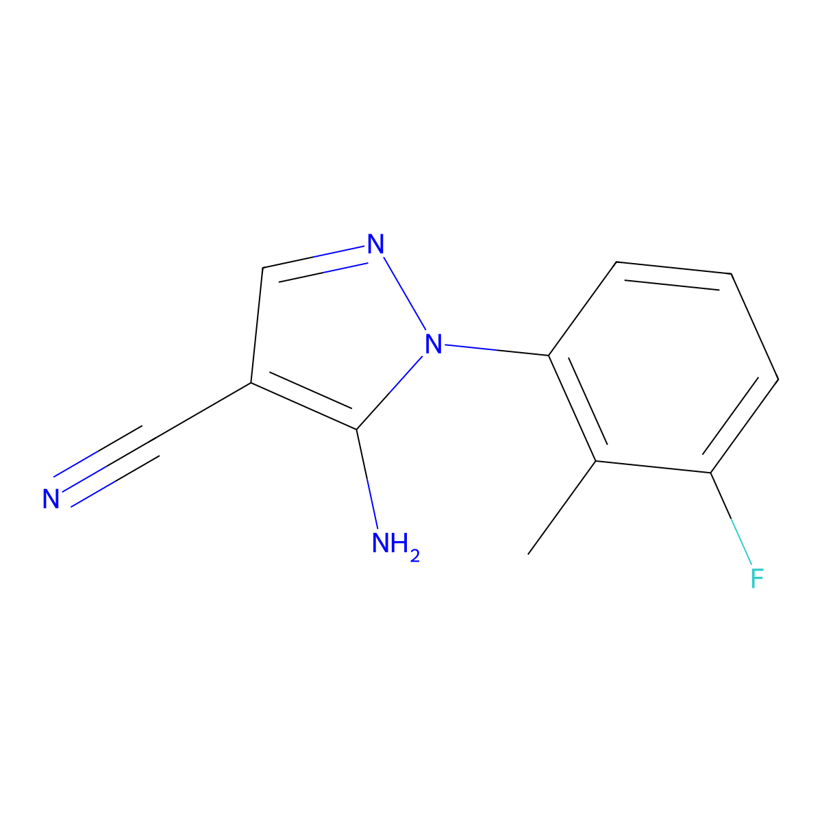5-Amino-1-(3-fluoro-2-methylphenyl)-1h-pyrazole-4-carbonitrile molecular structure, CAS 1159678-33-7