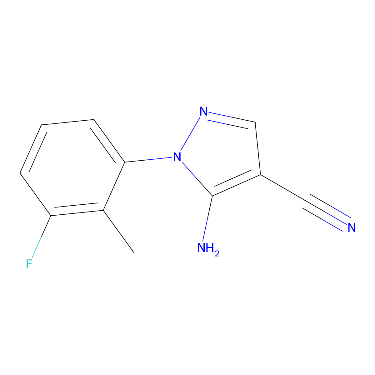 5-Amino-1-(3-fluoro-2-methylphenyl)-1h-pyrazole-4-carbonitrile molecular structure, CAS 1159678-33-7
