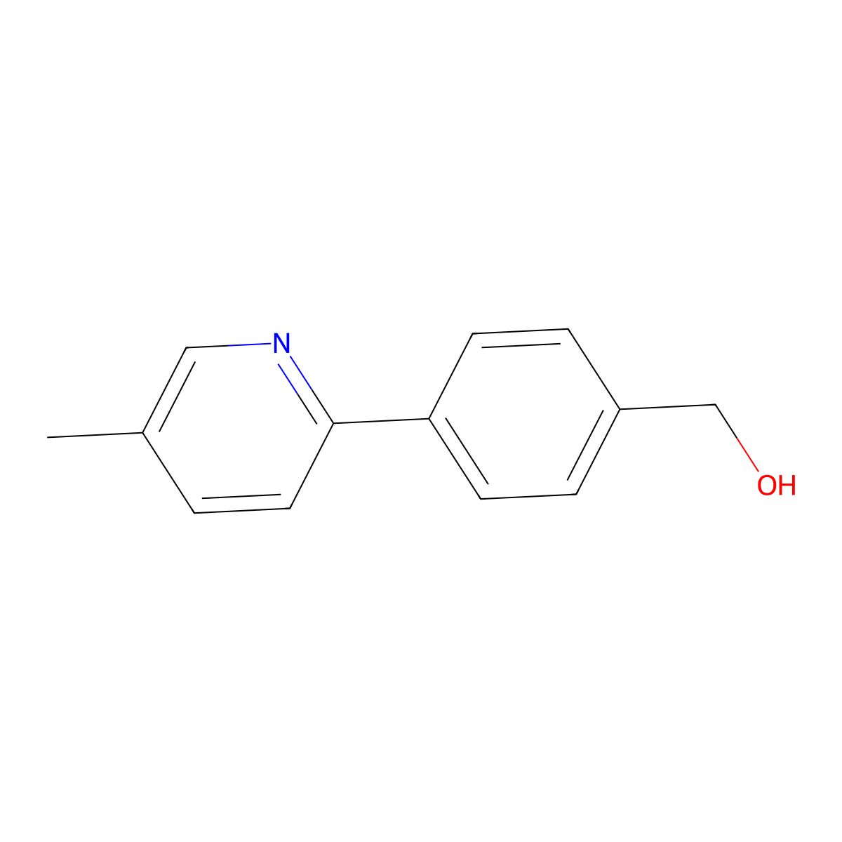 (4-(5-Methylpyridin-2-yl)phenyl)methanol molecular structure, CAS 1159693-09-0