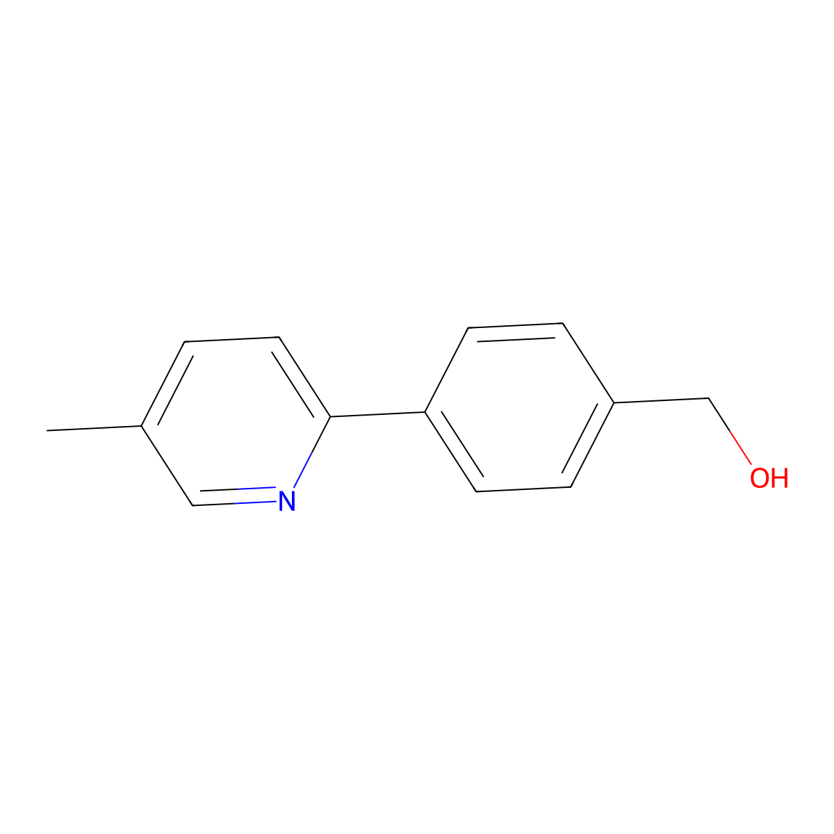 (4-(5-Methylpyridin-2-yl)phenyl)methanol molecular structure, CAS 1159693-09-0
