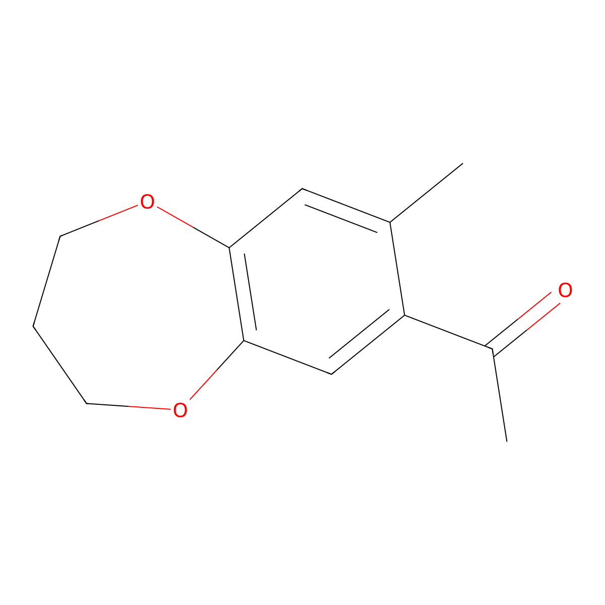 1-(8-methyl-3,4-dihydro-2H-1,5-benzodioxepin-7-yl)ethanone molecular structure, CAS 1159693-27-2