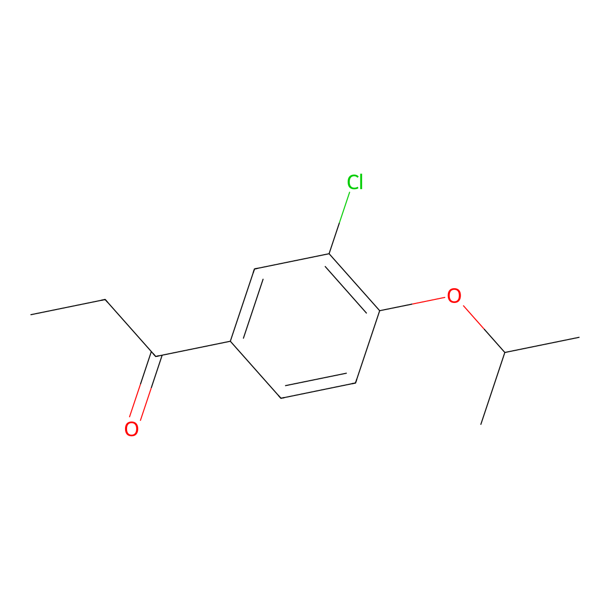 1-[3-Chloro-4-(1-methylethoxy)phenyl]-1-propanone molecular structure, CAS 1159693-57-8