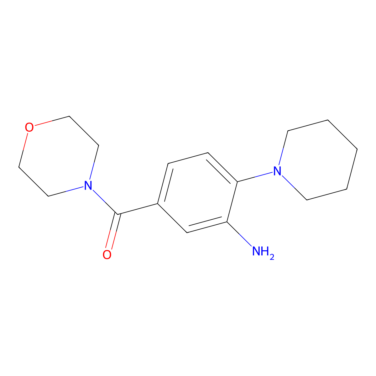 [3-Amino-4-(piperidin-1-yl)phenyl](morpholin-4-yl)methanone molecular structure, CAS 1159693-86-3
