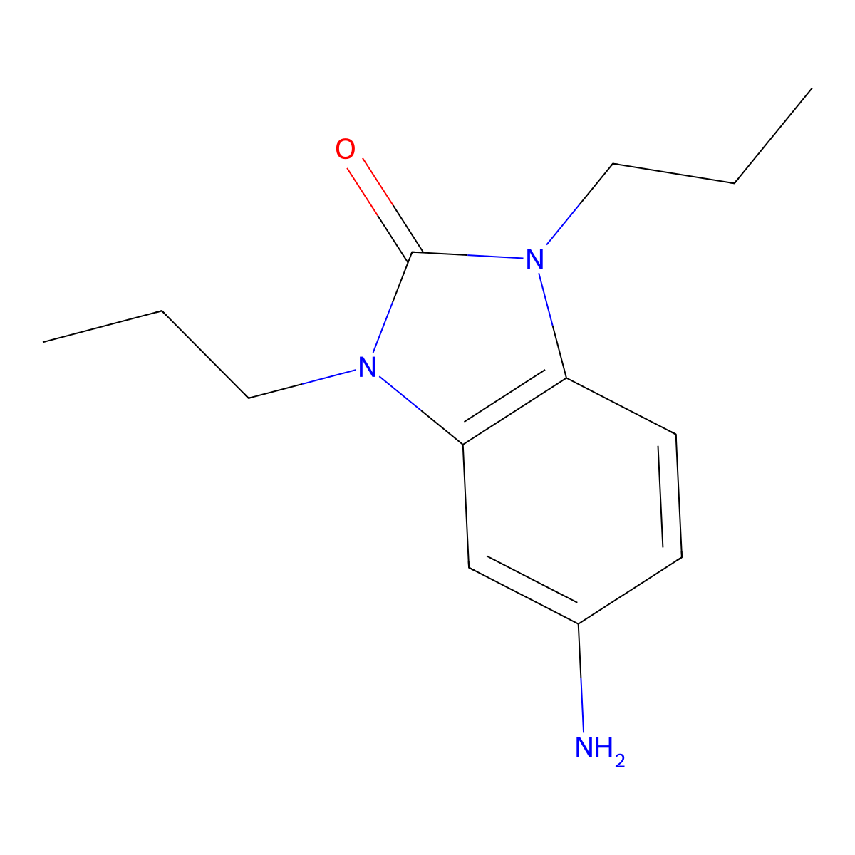 5-amino-1,3-dipropyl-1,3-dihydro-2H-benzimidazol-2-one molecular structure, CAS 1159694-05-9