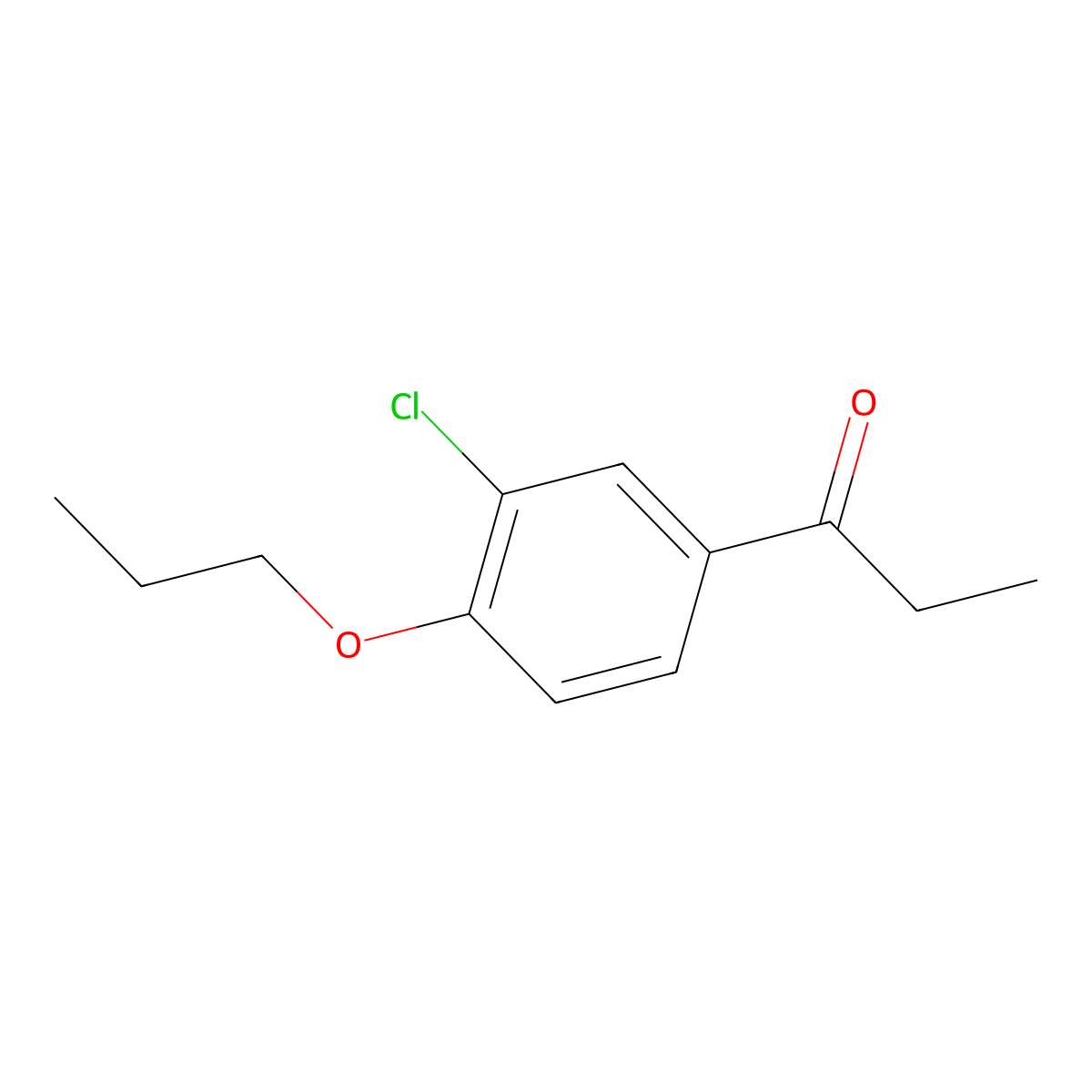 1-(3-Chloro-4-propoxyphenyl)propan-1-one molecular structure, CAS 1159695-98-3