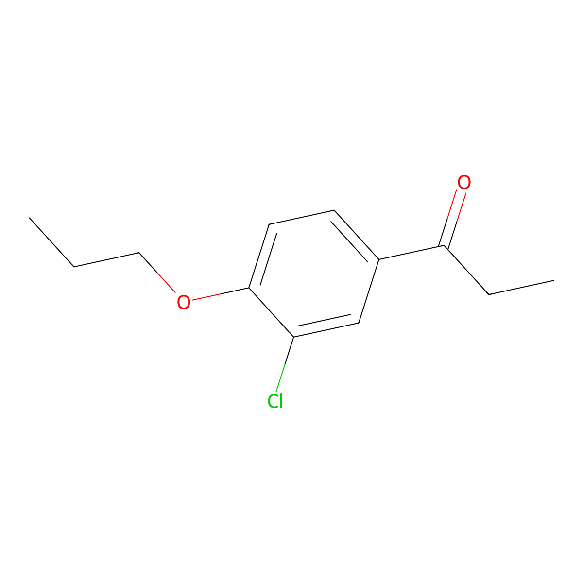 1-(3-Chloro-4-propoxyphenyl)propan-1-one molecular structure, CAS 1159695-98-3