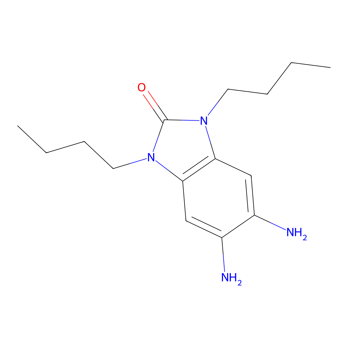 5,6-diamino-1,3-dibutyl-1,3-dihydro-2H-benzimidazol-2-one molecular structure, CAS 1159697-26-3