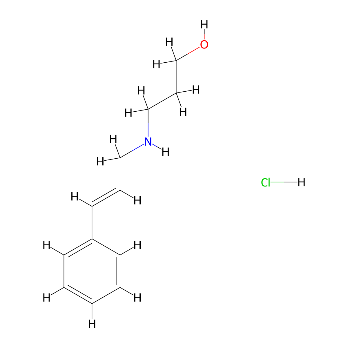 3-([(2E)-3-Phenyl-2-propen-1-yl]amino)-1-propanol hydrochloride molecular structure, CAS 1159698-09-5