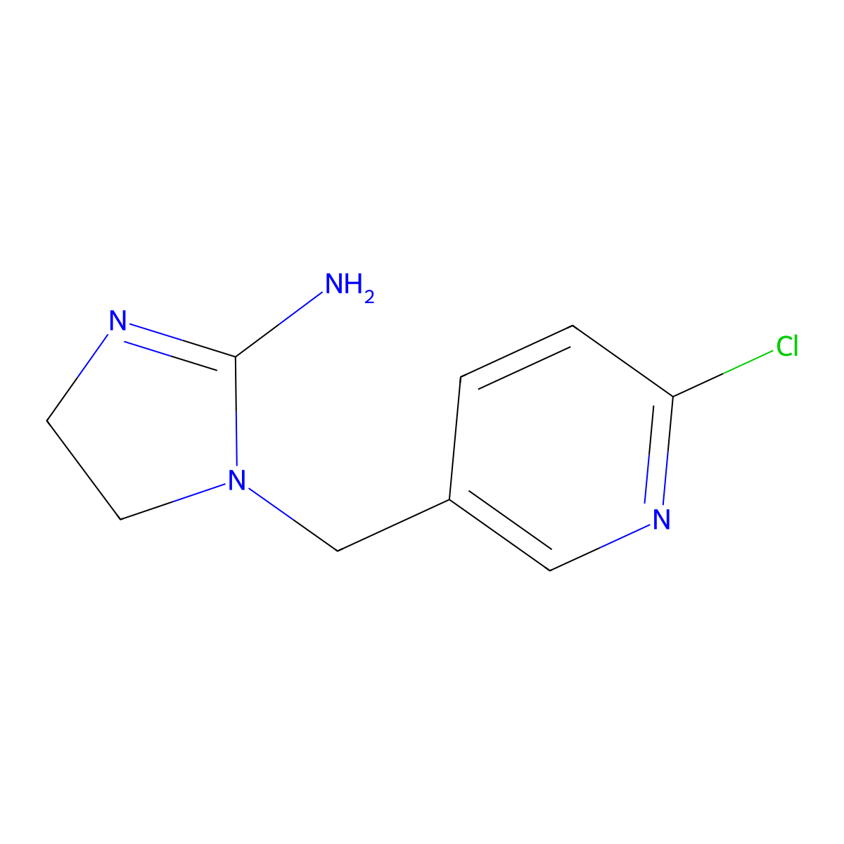 Desnitro-imidacloprid molecular structure, CAS 115970-17-7