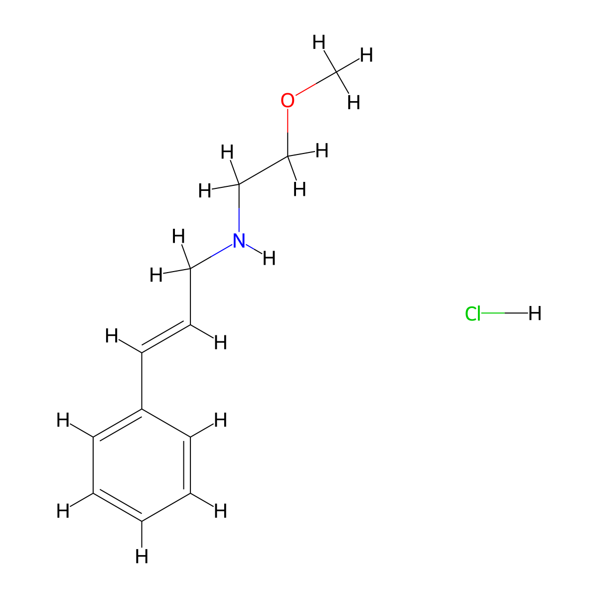 (2E)-N-(2-Methoxyethyl)-3-phenyl-2-propen-1-amine hydrochloride molecular structure, CAS 1159700-18-1