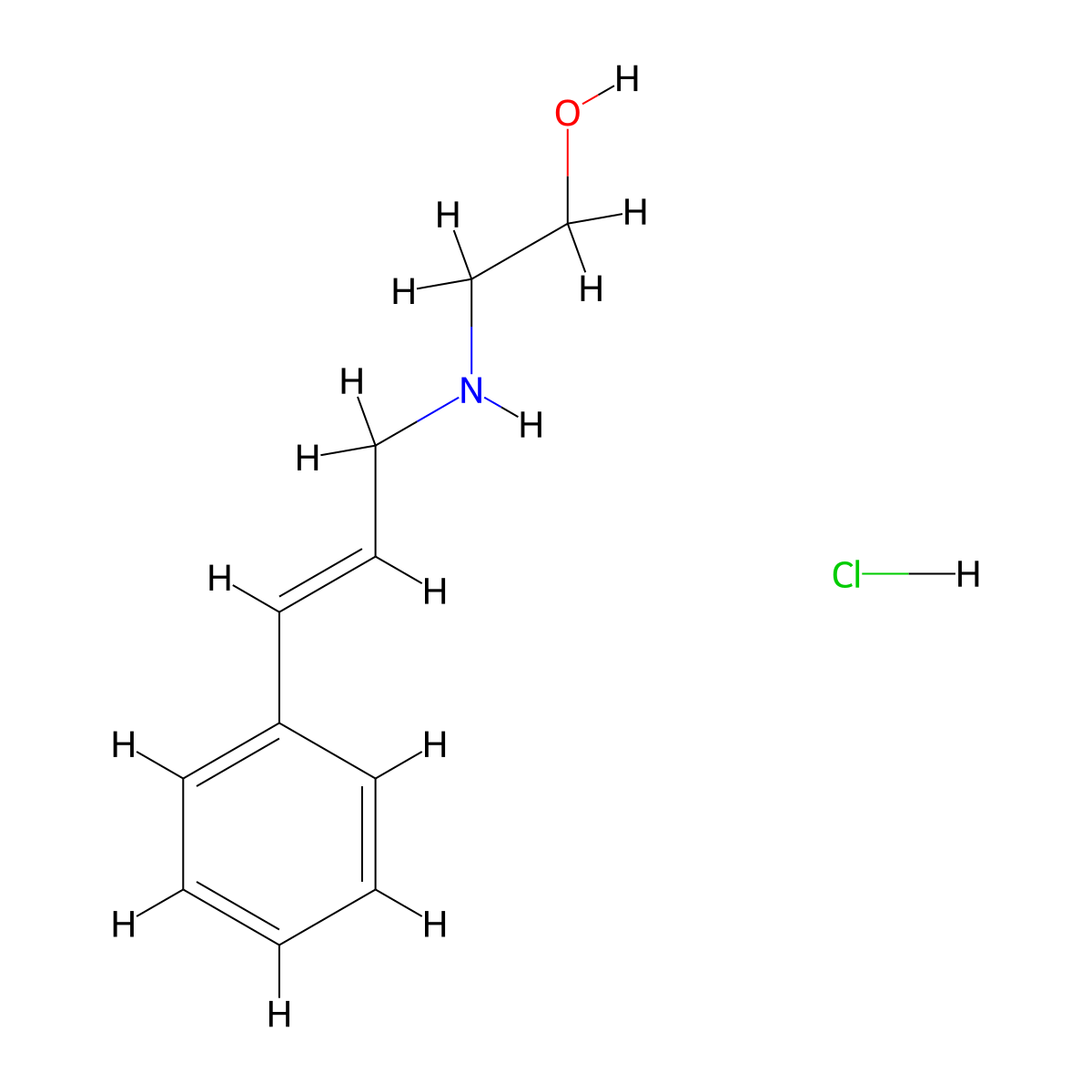 2-{[(2E)-3-Phenyl-2-propen-1-yl]amino}ethanol hydrochloride molecular structure, CAS 1159700-46-5