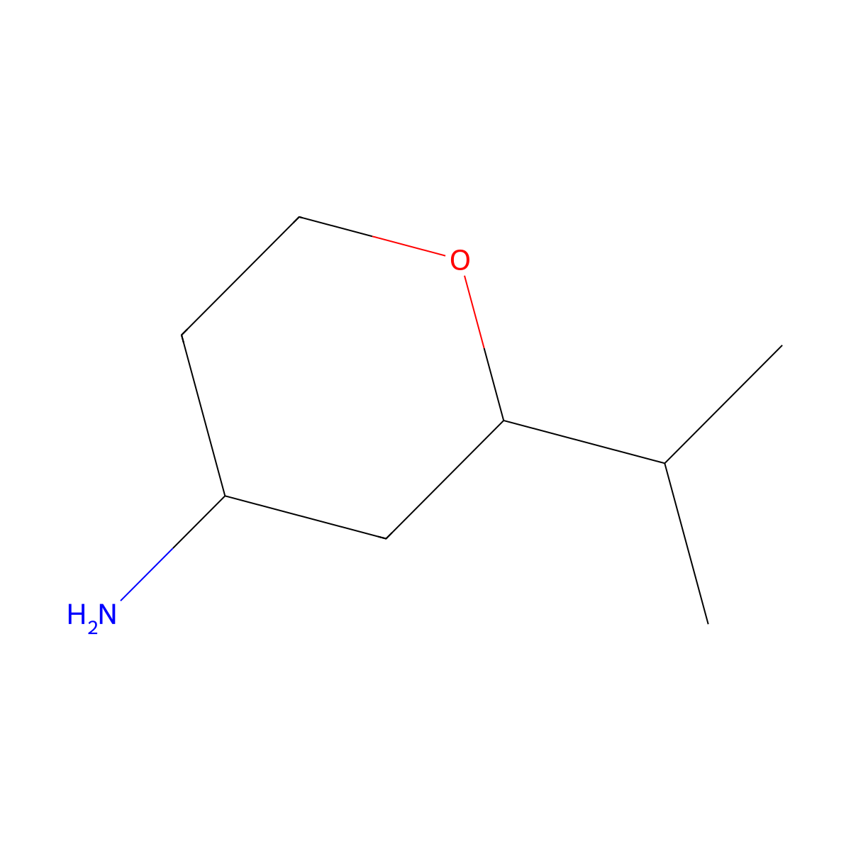 2-(Propan-2-yl)oxan-4-amine molecular structure, CAS 1159701-09-3