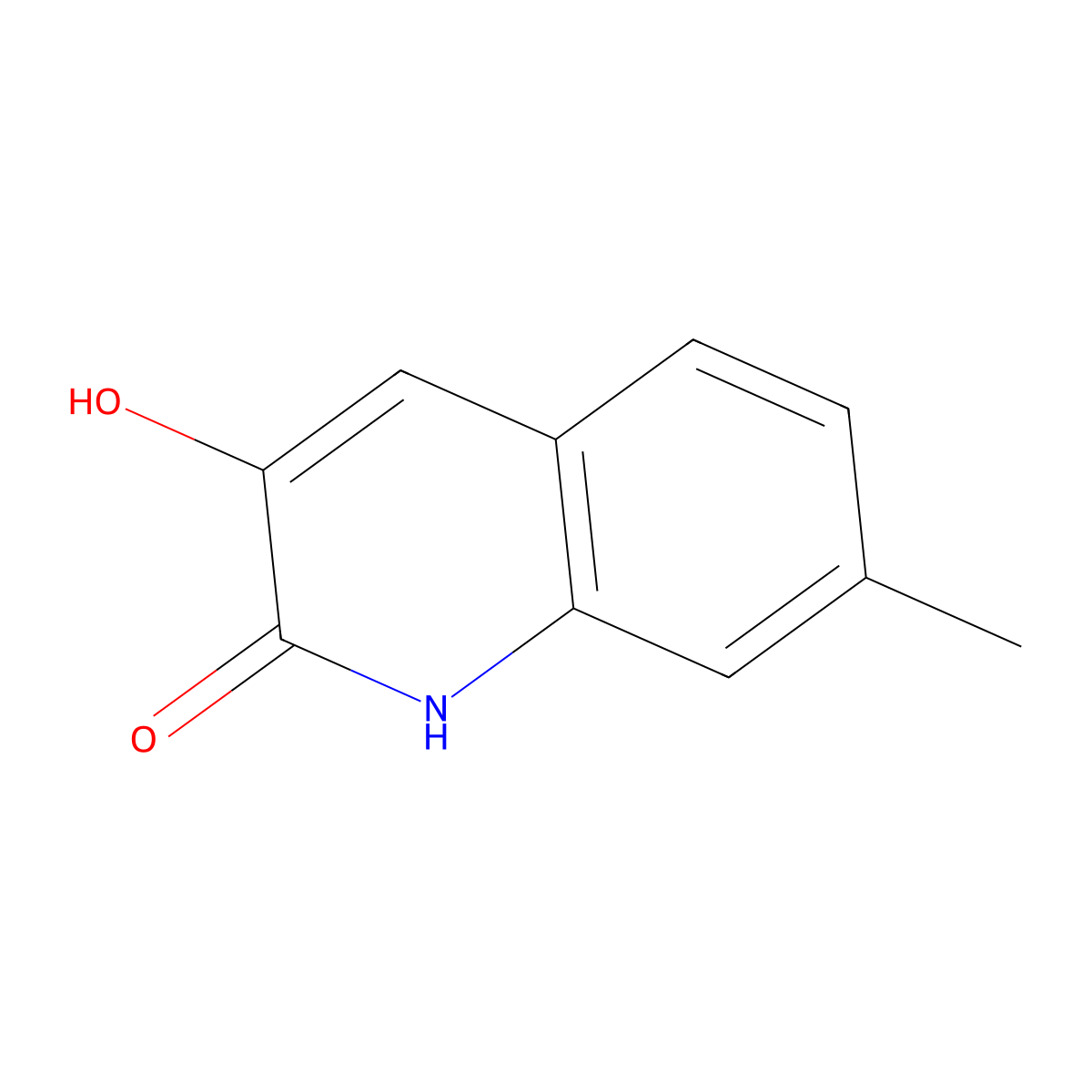 3-Hydroxy-7-methylquinolin-2(1H)-one molecular structure, CAS 1159706-32-7