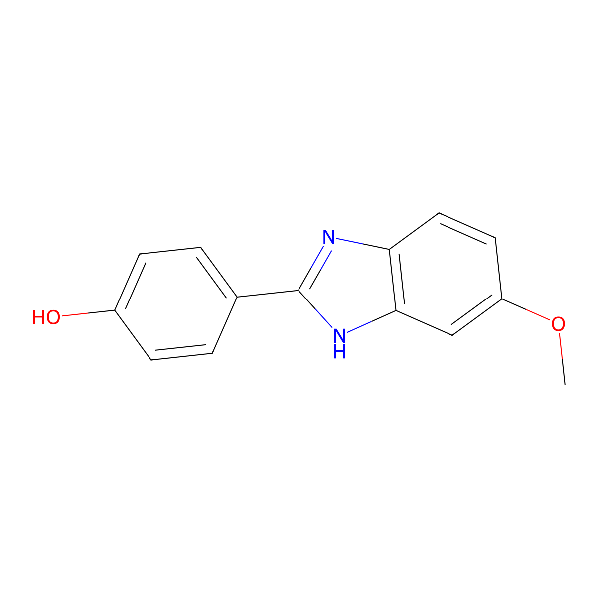 4-(5-methoxy-1H-1,3-benzodiazol-2-yl)phenol molecular structure, CAS 1159707-22-8