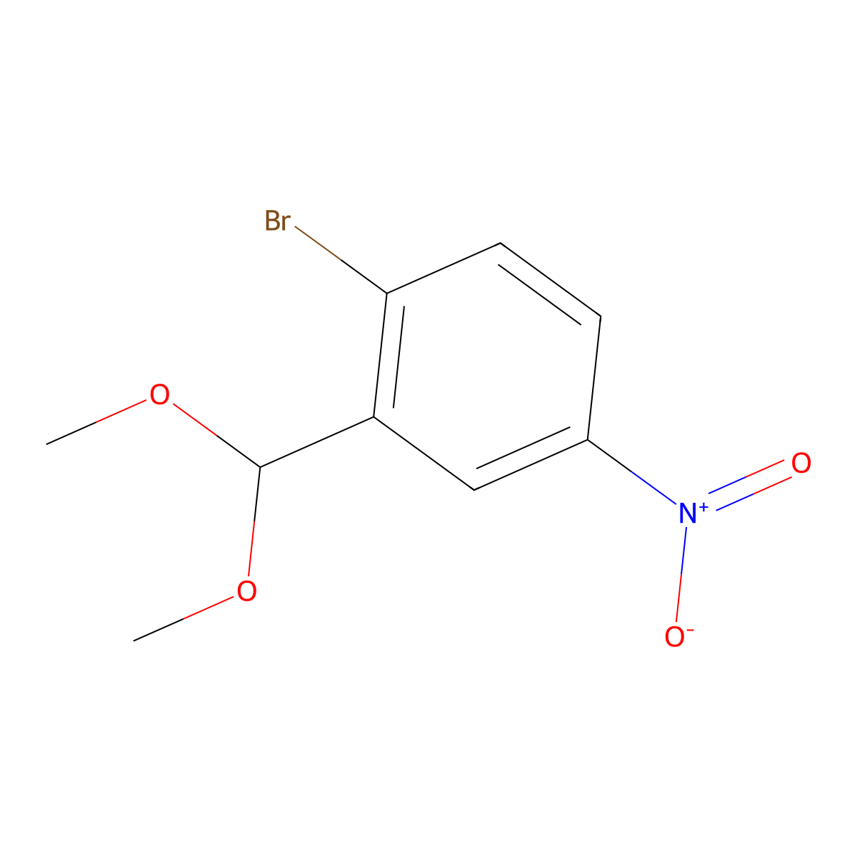 1-Bromo-2-(dimethoxymethyl)-4-nitrobenzene molecular structure, CAS 115972-68-4