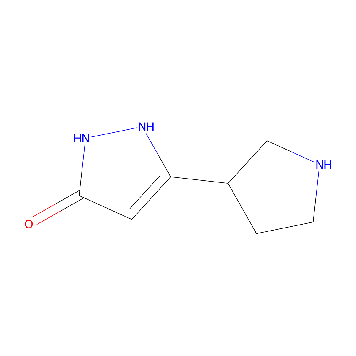 5-[(3R)-Pyrrolidin-3-yl]-1,2-dihydro-3H-pyrazol-3-one molecular structure, CAS 1159732-94-1