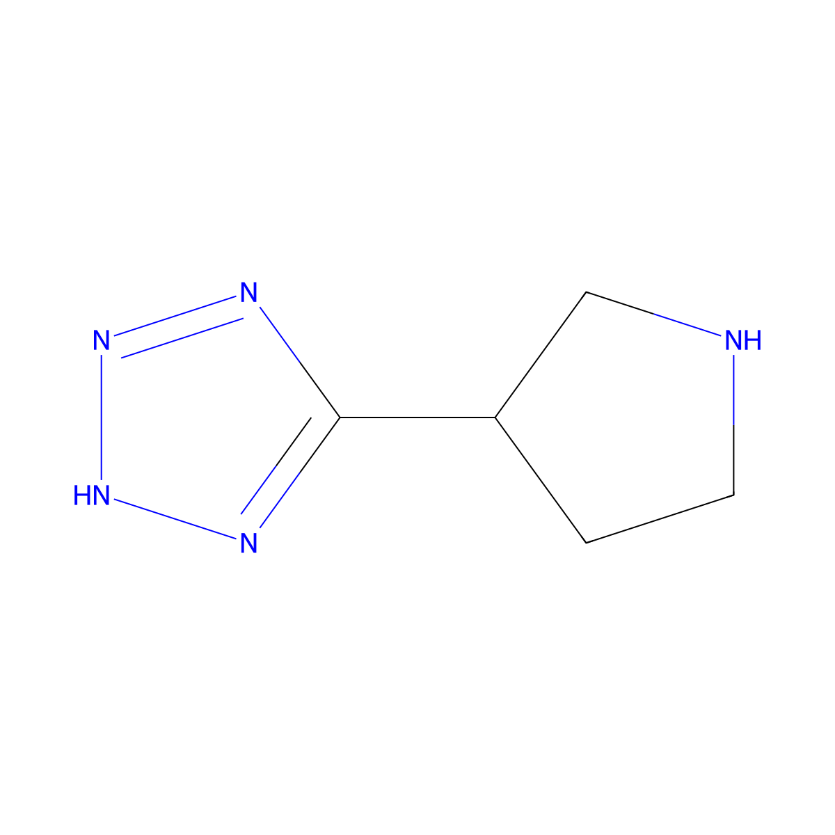 (R)-5-(Pyrrolidin-3-yl)-2H-tetrazole molecular structure, CAS 1159733-10-4