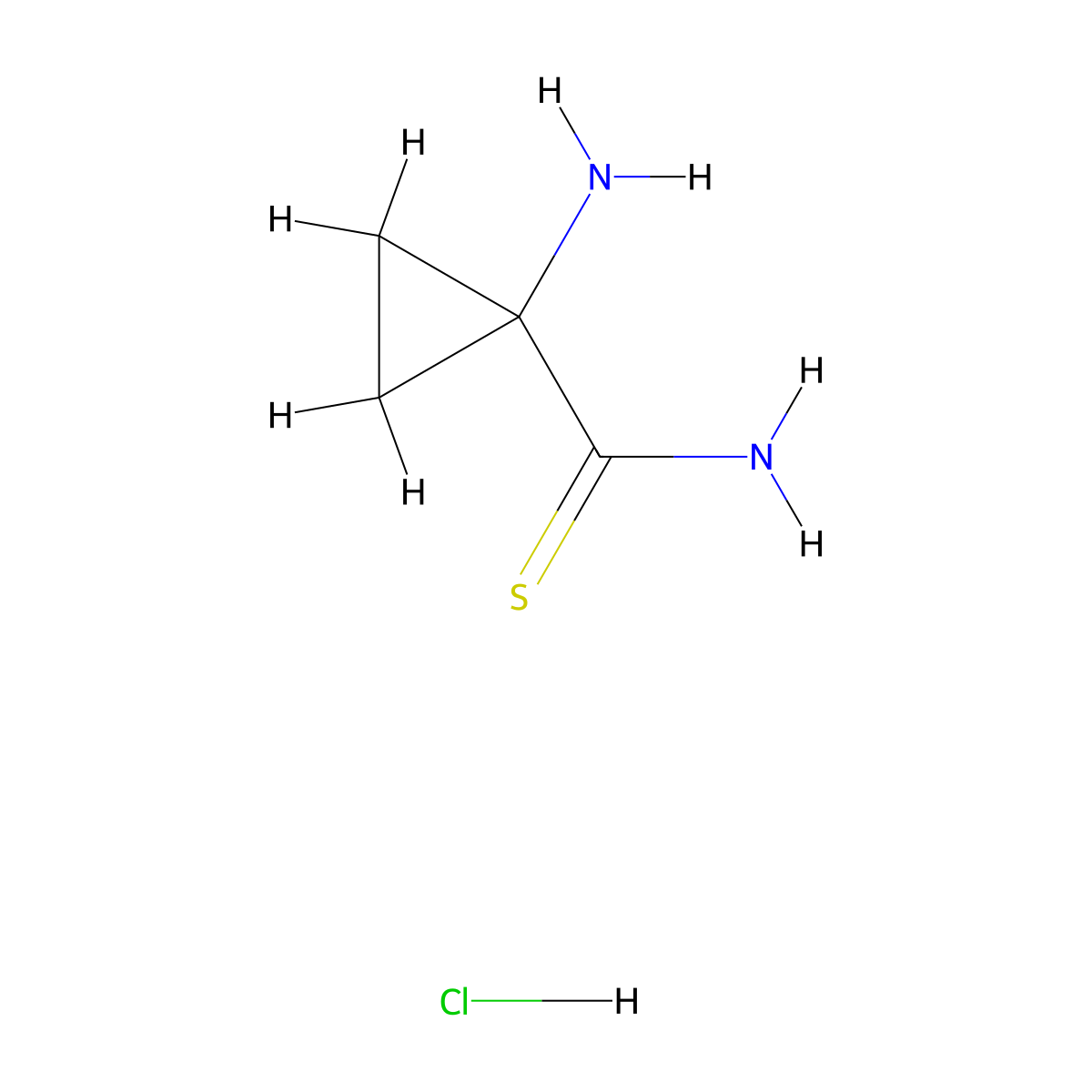 1-Aminocyclopropane-1-carbothioamide hydrochloride molecular structure, CAS 1159733-30-8