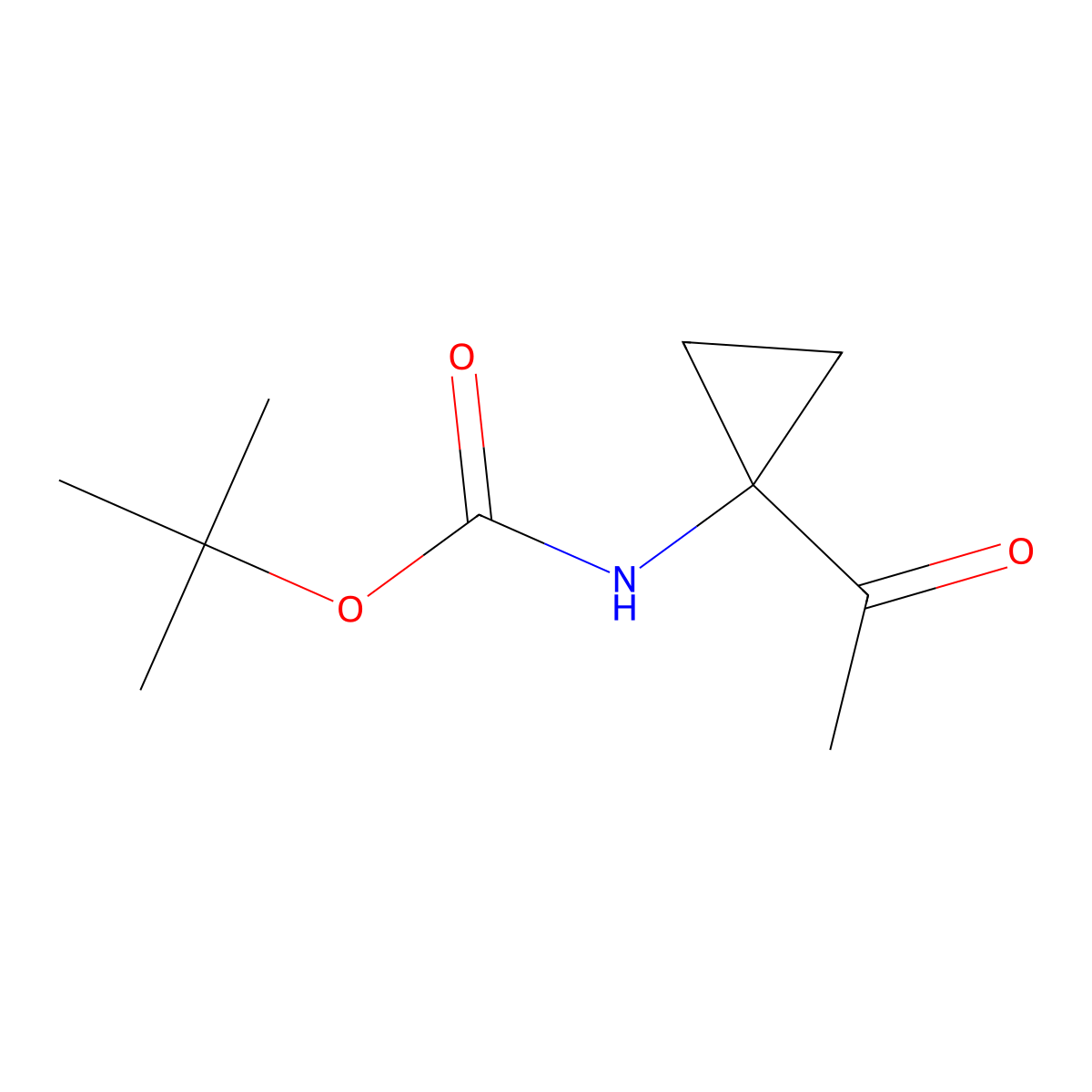 tert-butyl N-(1-acetylcyclopropyl)carbamate molecular structure, CAS 1159733-73-9