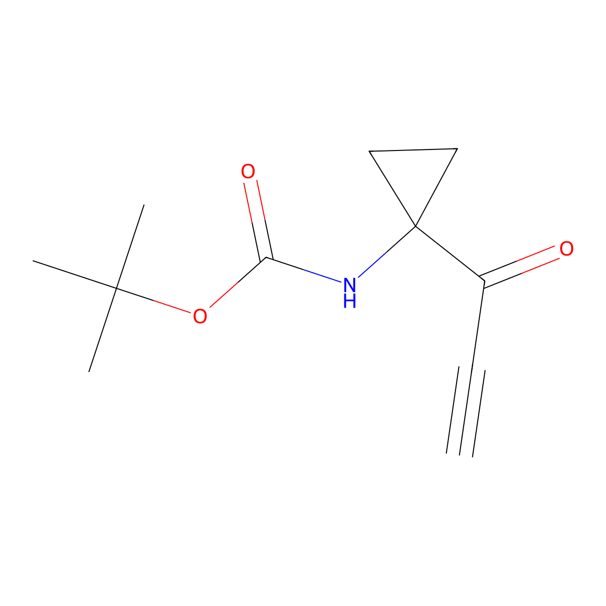 (1-Propynoyl-cyclopropyl)-carbamic acid tert-butyl ester molecular structure, CAS 1159734-82-3