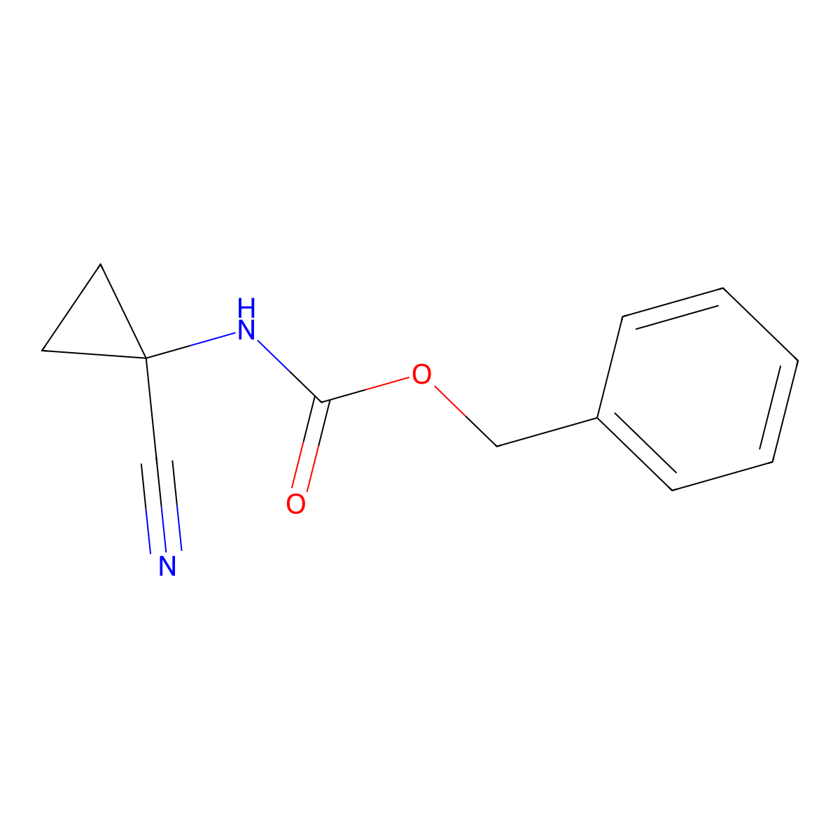 Cbz-1-Amino-1-cyclopropanecarbonitrile molecular structure, CAS 1159735-22-4