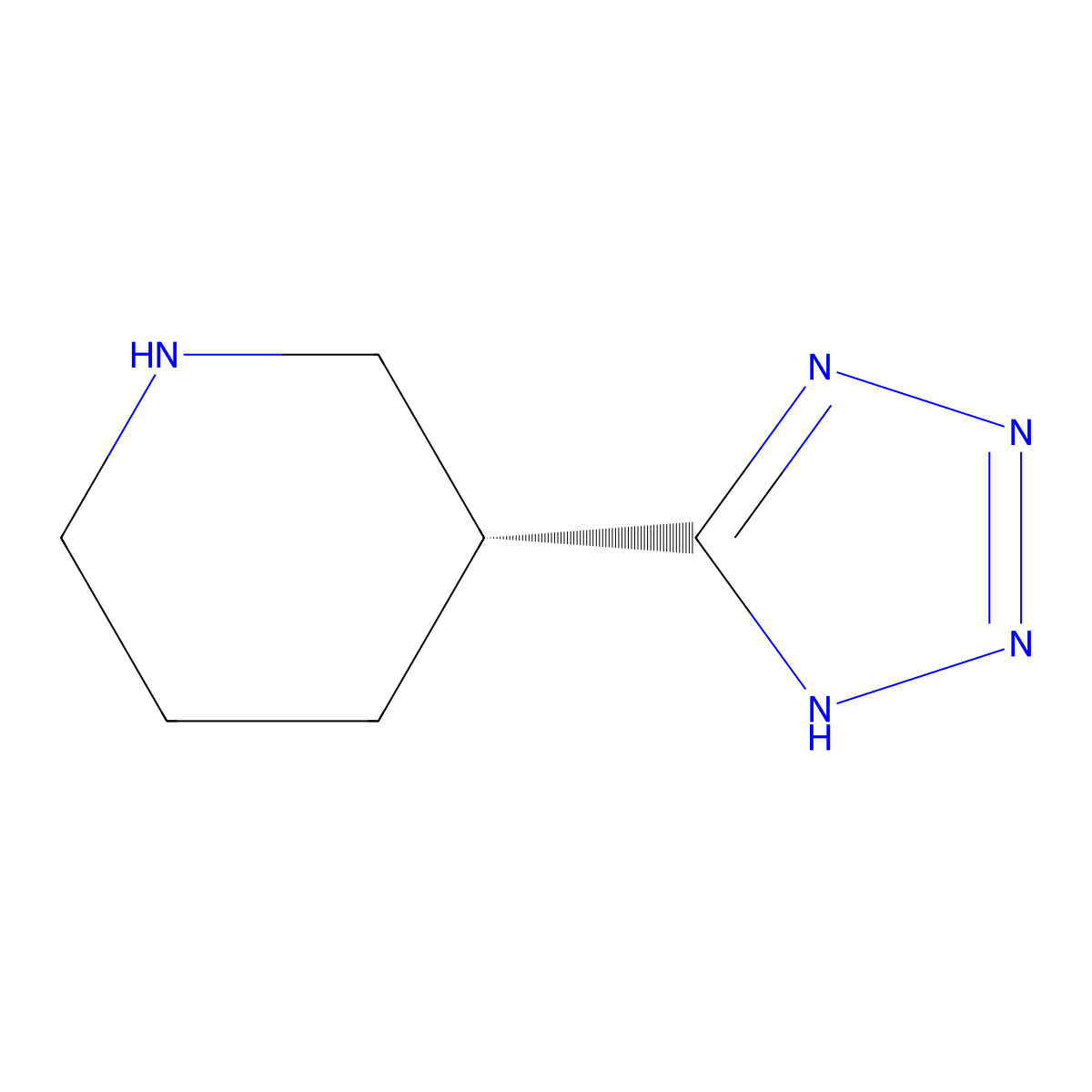 (3R)-3-(1H-1,2,3,4-Tetrazol-5-YL)piperidine molecular structure, CAS 1159736-76-1