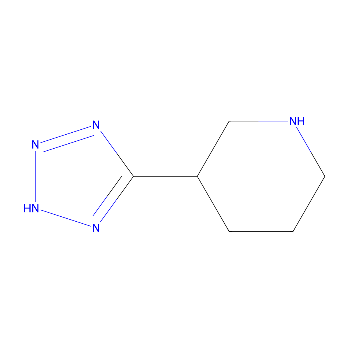 (3S)-3-(1H-1,2,3,4-Tetrazol-5-YL)piperidine molecular structure, CAS 1159737-06-0