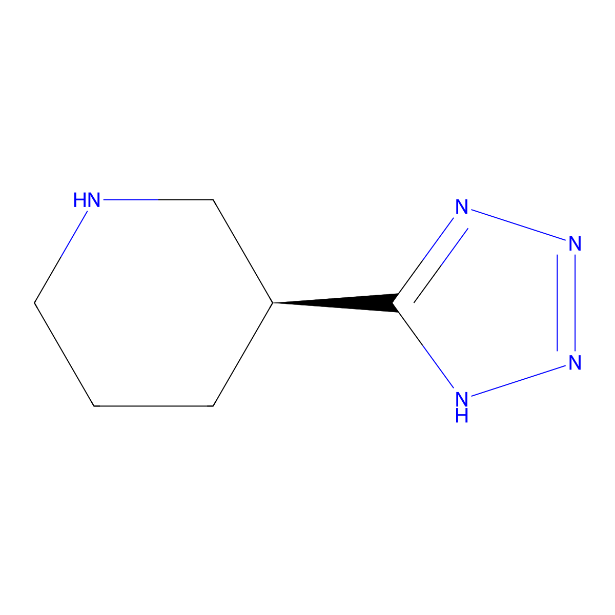 (3S)-3-(1H-1,2,3,4-Tetrazol-5-YL)piperidine molecular structure, CAS 1159737-06-0